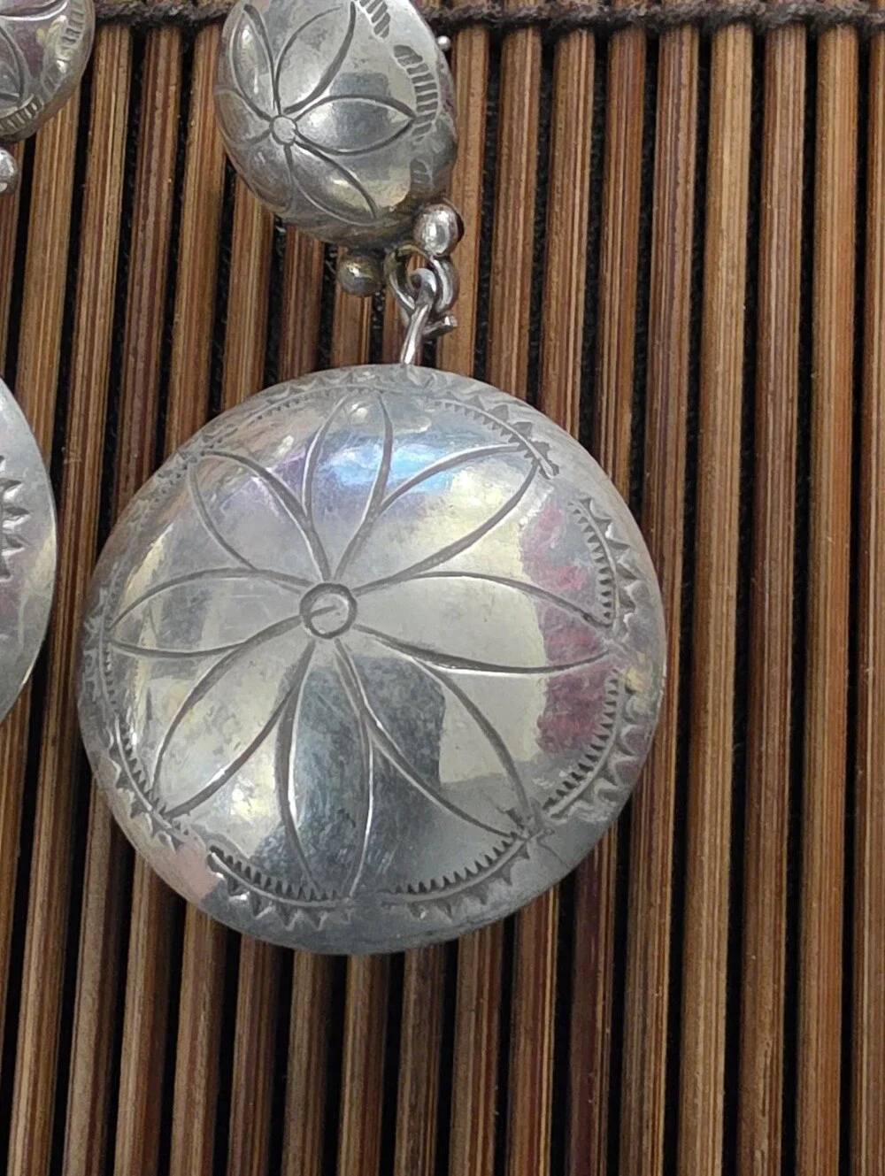 Sterling Silver Navajo Dangle Earrings (Vintage)